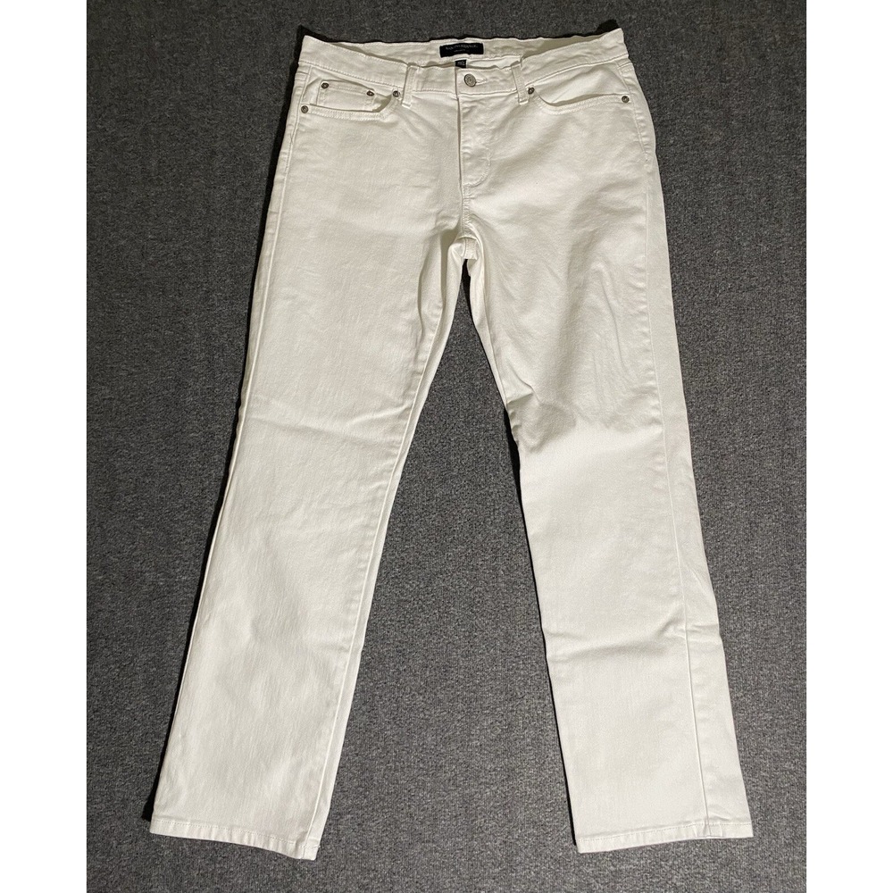 Banana Republic Petite Womens Jeans Bootcut White Coin Denim White Size 29/8